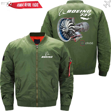 Boeing B737 CFM56 Aircraft Engine Ma-1 Bomber Jacket Flight Jacket Aviator Jacket05 THE AV8R